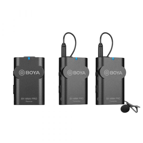 BOYA BY-WM4 PRO-K2 WIRELESS MIC 2.4G WIRELESS MIC SYSTEM 1+2 (2 TRANSMITTERS, TWO PERSON VLOG)